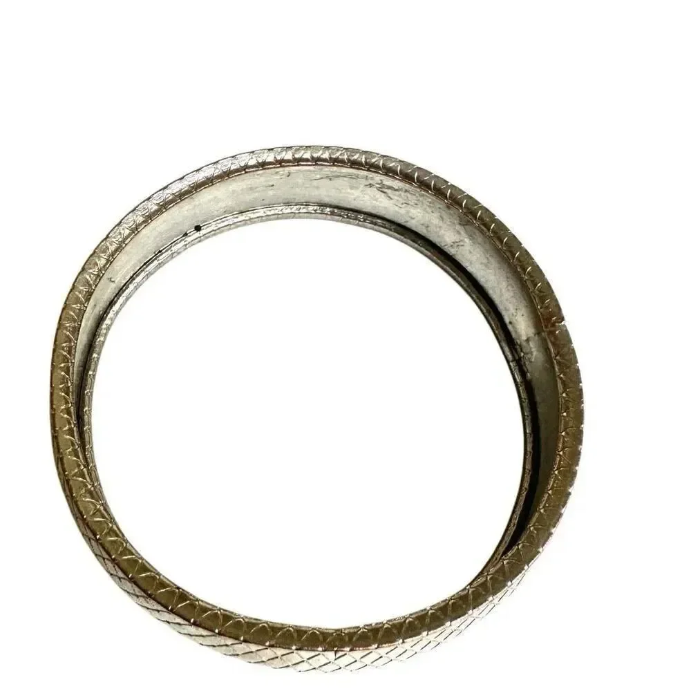 Silver tone bangle bracelet silver tone